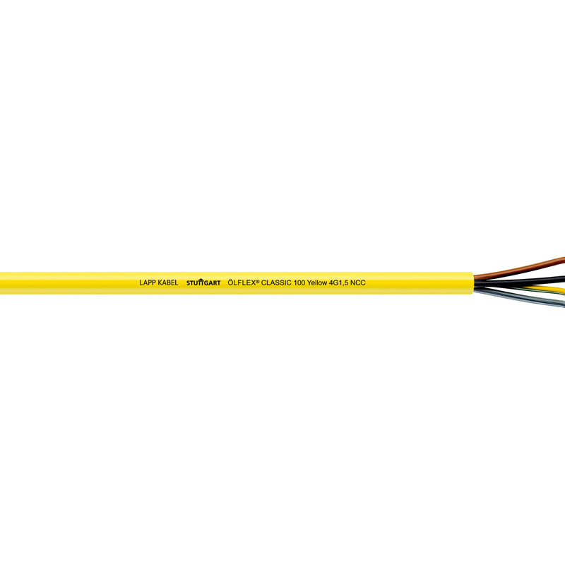 Lapp Kabel&Leitung - Energiekabel < 1 kV, für ortsveränderlichen Einsatz ÖLFLEX CLASSIC 100 YELLOW 00104043/500 4G2,5 − 500 Meter