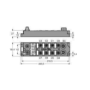 Turck - Feldbus, Dez. Peripherie - Digitales Ein-/Ausgangs-Modul Feldbus-I/O-Modul FGDP-IM16-0001