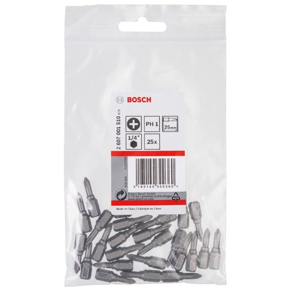 Bosch - Bit Schrauberbit Extra-Hart PH 2607001510 1, 25 mm, 25er-Pack
