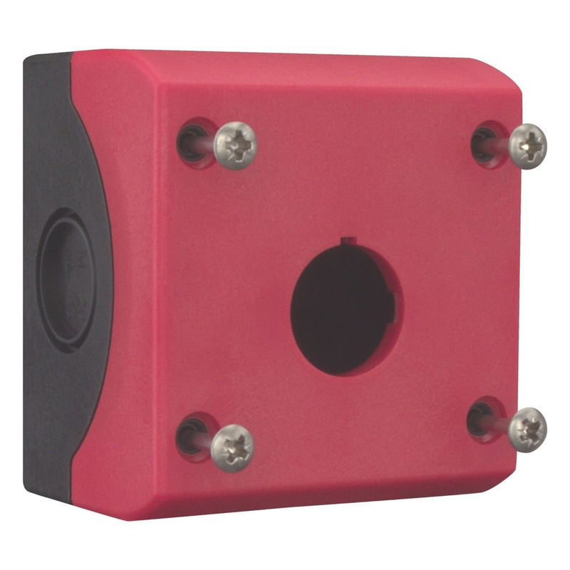 Eaton - Gehäuse für Befehls- und Meldegeräte Aufbaugehäuse Metall M22-SOL-IR1Q schwarz, Deckel rot