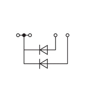 WAGO - Bauelement-Reihenklemme Doppeldiodenklemme 279-620/281-408 − 100 Stück