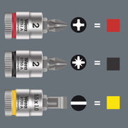Wera - Schlitzschrauben-Einsatz für Steckschlüssel Zyklop Bit-Nuss 05003322001 1,2x6,5x28,0