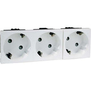 Peha - Schalter-/Steckdosenkombination SCHUKO-Steckdose 3-fach ws D 6213.02 EMS SI WI 16A 250V 2-pol.45G