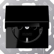 Jung - Steckdose SCHUKO-Steckdose 16A 250V A 1520 KIKL SW Klappdeckel