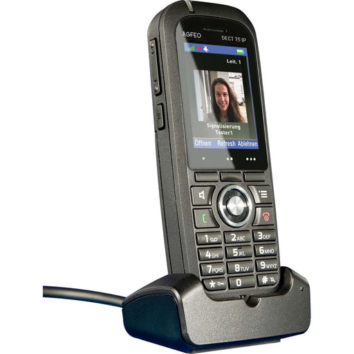 Agfeo - VoIP-Telefon DECT-IP-Telefon DECT 75 IP sw 2" Farbdisplay sw − 1 Stück by Agfeo
