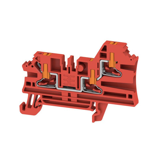 Weidmüller - Durchgangs-Reihenklemme Klemme AL3C 2.5 RD PUSH IN, 2.5 mm² − 50 Stück
