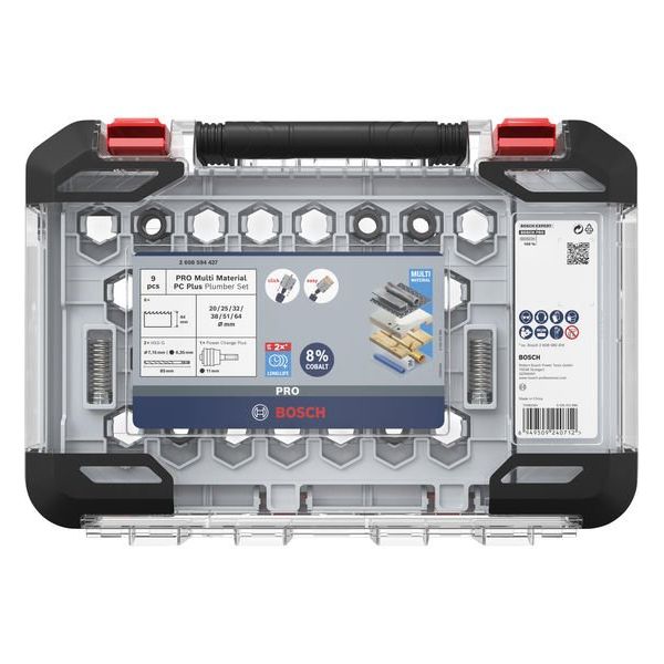 Bosch Power Tools - Werkzeugset PRO Multi Material PC Plus 2608594427VE(9) Lochsägen-Set 20-38  − 1 Packung