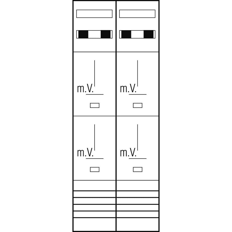 ABN - Zählerfeld Zählerplatz Z29240 3Pkt 4Z