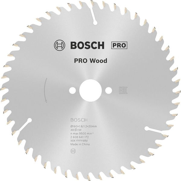 Bosch - Kreissägeblatt PRO Wood Kreissägeblatt, 2608641172 160 x 1,8 x 20 mm