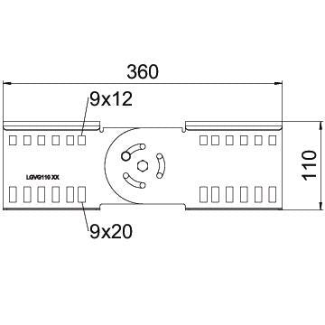 OBO Bettermann - Verbinder für Kabeltragsystem Gelenkverbinder LGVG 110 FT 114x360mm − 10 Stück