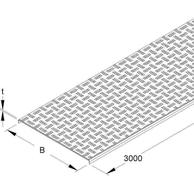 Niedax - Deckel für Kabeltragsystem Deckel für Kabelrinne RDSRS 400 405x3000mm − 6 Meter