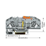 WAGO - Trenn- und Messtrenn-Reihenklemme Erdleiter-Trennklemme 282-640 24V AC/DC