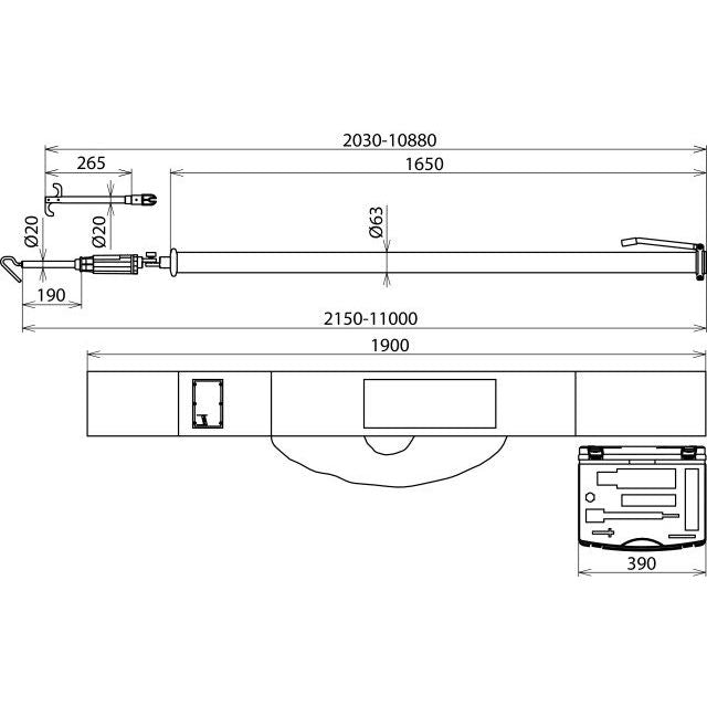 DEHN - Spannungsprüfgerät Spannungsprüferset PHE III PHE3S 20 L ZK 20kV 50Hz Kat. L