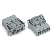 WAGO - Geräteanschluss für steckbare Gebäudeinstallation Snap-In-Stecker 770-753 3-polig,Kod. B,grau − 100 Stück