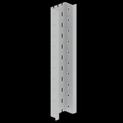 Unex - Stiel/Profilschiene Omega-Profil 66937 gelocht, grau, 0,50m − 10 Stück