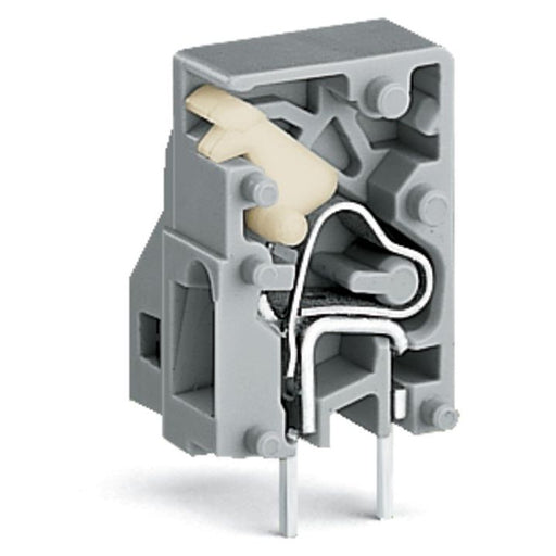 WAGO - Leiterplattenklemme Anreihbare Leiterplattenk. 741-905 Drücker,2,5mm²,gr − 100 Stück