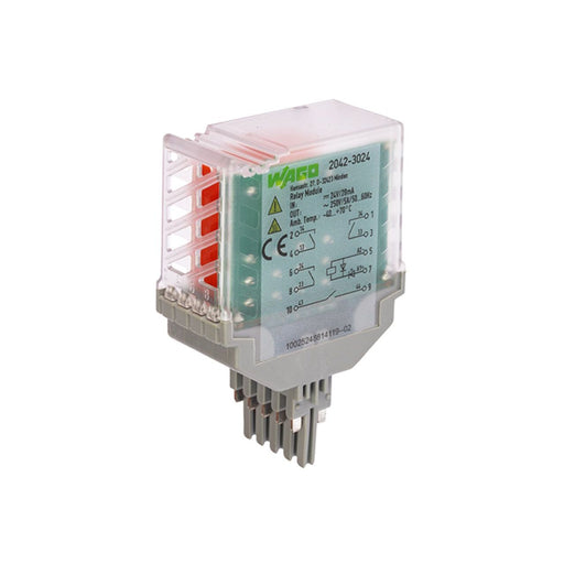 WAGO - Bauelementestecker Relaismodul 2042-3024 DC 24 V,4 Schließer − 5 Stück