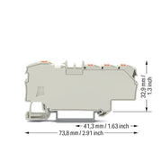 WAGO - Durchgangs-Reihenklemme Verteilerklemme 2206-8039 1x6mm²/6x1,5mm²,lgr − 12 Stück