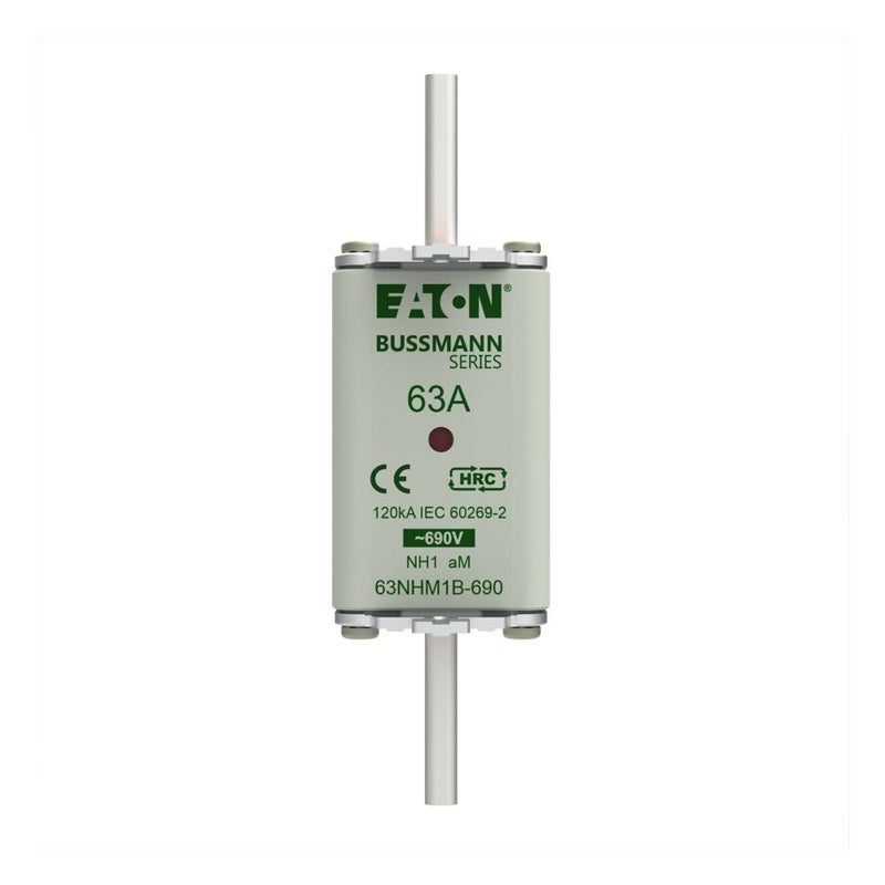 Eaton - Messersicherung Sicherungseinsatz Nieders. 63NHM1B-690 63A AC 690V 120kA − 3 Stück
