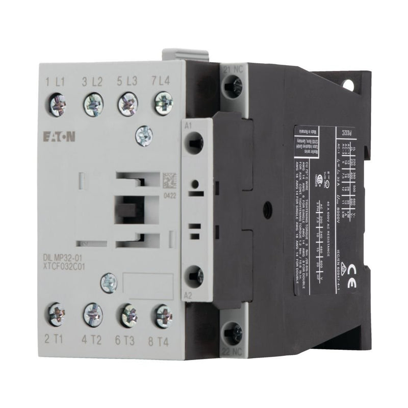 Eaton - Leistungsschütz zum Schalten von Wechselstrom Leistungsschütz DILMP32-01(RDC24) 32A/AC-1, DC, 4p