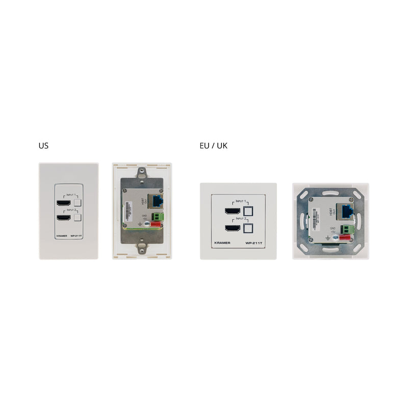 Kramer - Kommunikationstechnik-Adapter Wall-Plate Auto-Switcher WP-211T/EU-80/86(W) 4K60 4:2:0 HDCP 2.2