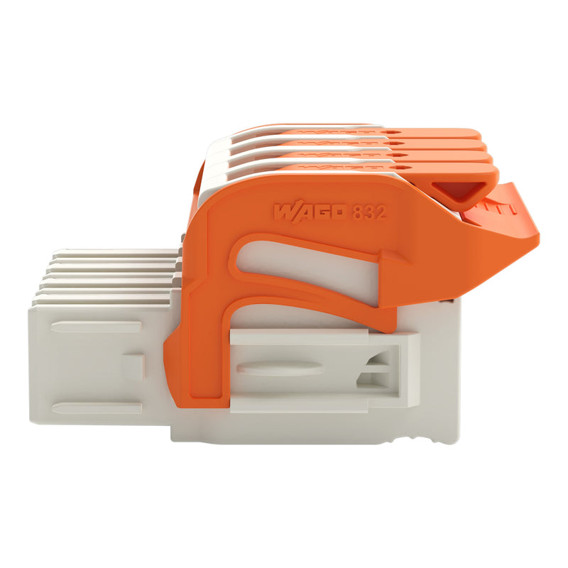 WAGO GmbH & Co. KG - Ein- und mehrpolige Klemmenleiste 1-Leiter-Federleiste,Hebel 832-1104/320-000 PushinCAGECLAMP,lgr − 20 Stück