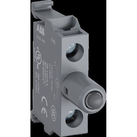 ABB Stotz S&J - Lampenfassungsblock für Befehls- und Meldegeräte Leuchtelement MLBL-09BR ntegr.LE rot, 415VAC