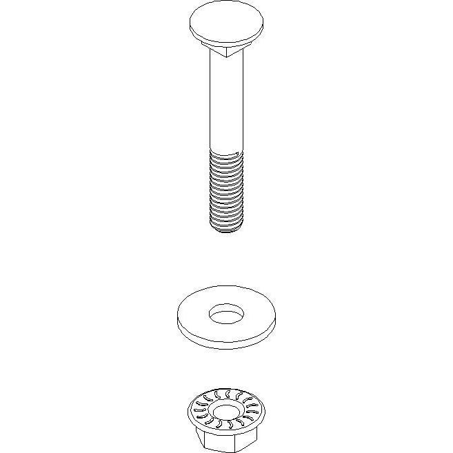 Niedax - Maschinenschraube/Bolzen Flachrundkopfschr. FLDM 6X45 E3 − 50 Stück