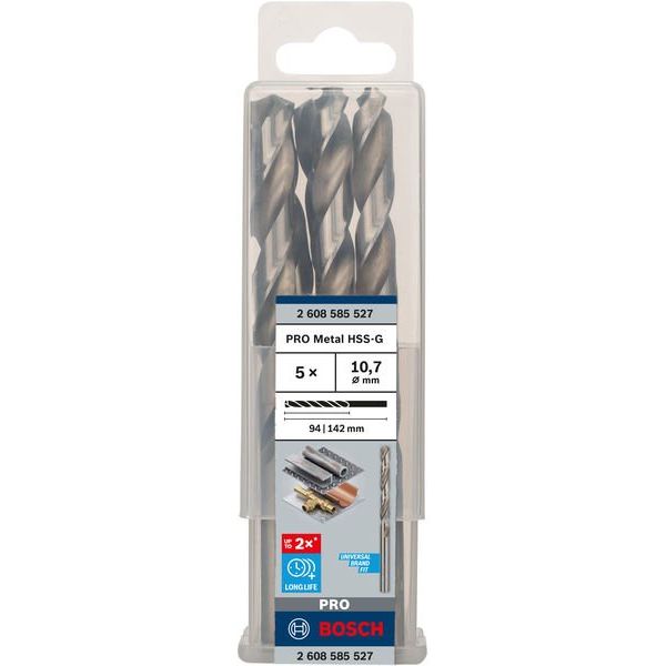 Bosch - Bohrer PRO Metal HSS-G 2608585527 Spiralbohrer 10,7 x