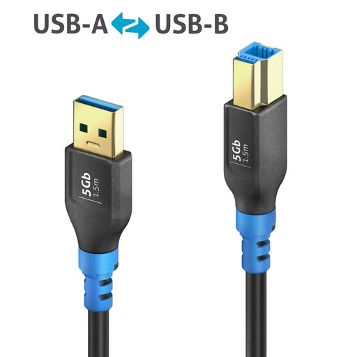 PureLink - PC-Kabel USB-A>B Kabel 1,5m FI-U300-015 FlexInstall