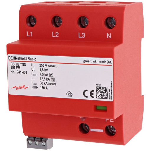 DEHN - Kombi-Ableiter für Energietechnik Anwendungsoptim.Kombi-Abl. DSH B TNS 255 FM Typ 1+2 TN-S-Systeme