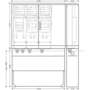 Hensel - Verteilerschrank für Energieversorgung Ladeverteiler Mi EV 200kW 2010 b. z. 2 Ladepunkte