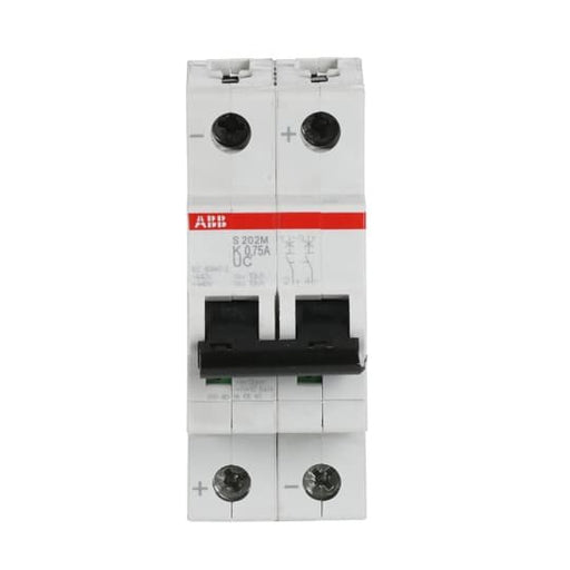 ABB Stotz S&J - Leitungsschutzschalter Sicherungsautomat S202M-K0,75UC 10kA 0,75A K 2p