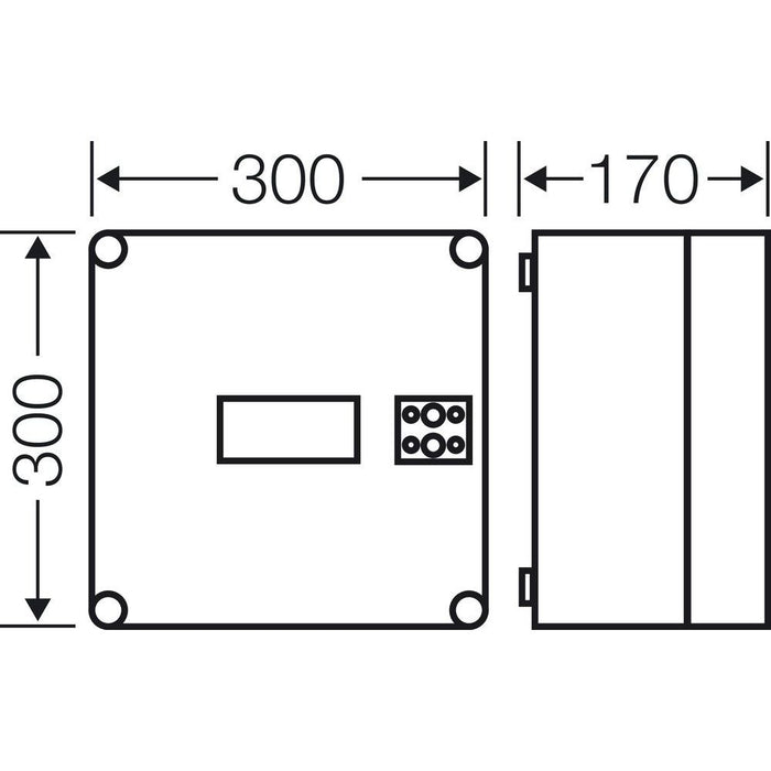 Hensel - Installationskleinverteiler Automatengehäuse Mi 1281 − 1 Stück
