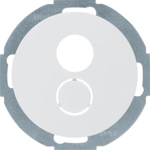 Berker - Einsatz/Abdeckung für Kommunikationstechnik Kleinsteckverbindereinsatz 11962079 polarweiß glänzend