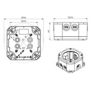 BEG Brück Electronic - Zubehör/Ersatzteile für Bewegungsmelder AP-Montageset IP65 93314 weiß