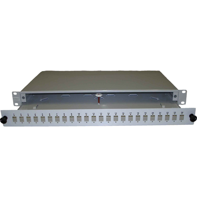 Fumo - Patchpanel LWL Gehäuse 1HE 24xLC-D GEH-A-24-LC-D ausziehbar