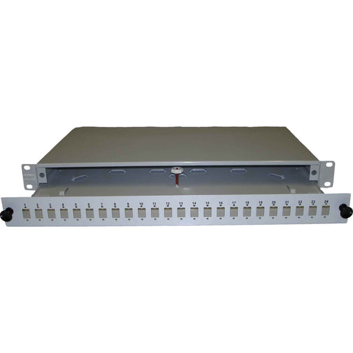 Fumo - Patchpanel LWL Gehäuse 1HE 24xLC-D GEH-A-24-LC-D ausziehbar