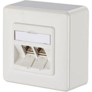 Metz Connect - Kommunikationsanschlussdose Kupfer Anschlussdose, Cat.6A TN E-DATmod-2AP-rws 2xRJ45,AP,rws − 1 Stück