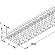 Niedax - Kabelrinne Kabelrinne RLC 60.500 inkl.Verbinder − 3 Meter