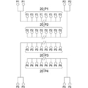 Weidmüller - Übergabemodul Übergabeelement RS VERT 4P 20X4 S