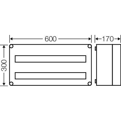 Hensel - Installationskleinverteiler Automatengehäuse Mi 1455 56TE − 1 Stück