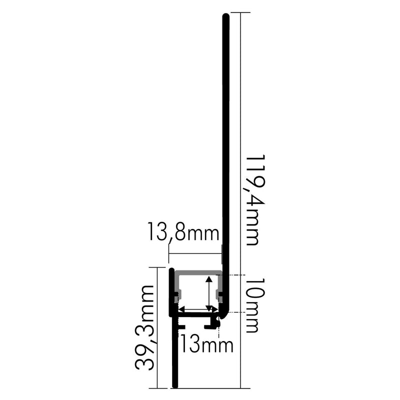 Nobile - Zubehör/Ersatzteile für Lichtschlauch/-band Alu Profil Voute 2m 5011149901 − 1 Stück