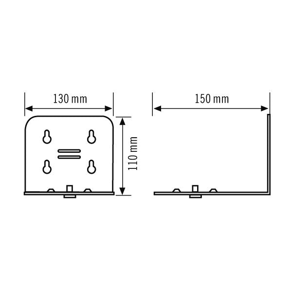 ESYLUX - Mechanisches Zubehör/Ersatzteile für Leuchten Befestigung SLP-2WALLMOUNT.PLATE