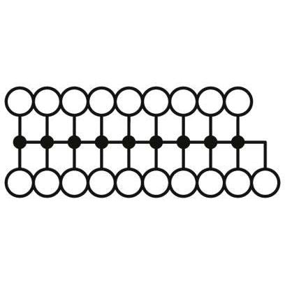 Phoenix Contact - Durchgangs-Reihenklemme Verteilerblock PTFIX 6/18X2,5 BN − 8 Stück