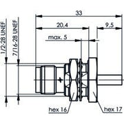 Telegärtner - Koax-Steckverbinder R-TNC Einbaubuchse 100023805 G7 RG-316/U − 5 Stück