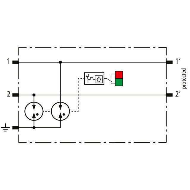 DEHN - Blitzstromableiter für Informations-/MSR-Technik Blitzstromableiter BCO ML2 B 180 für 2 Einzeladern
