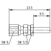 Telegärtner - Koax-Steckverbinder SMC-Kabelbuchse cr AU 100024907 K 02252 d − 5 Stück