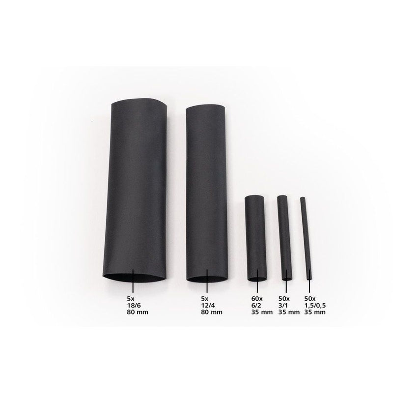 HellermannTyton - Sortimentskasten mit Schrumpfschlauchabschnitten Schrumpfschlauch-Set ShrinKit #380-03001 321 Basic-PO-X-BK