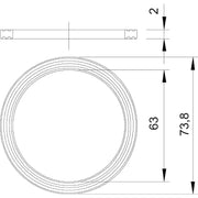 OBO Bettermann - Dichtring, flach Anschlussgew.dichtring 107 F M63 PE − 100 Stück